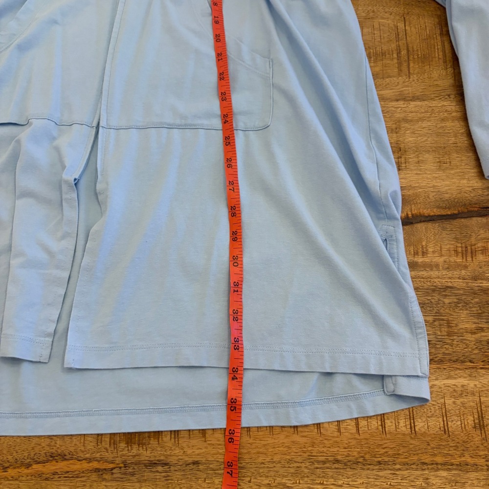 Coolibar Cabana Long Zip-Up Hoodie Women XL Coastal UPF 50 Bamboo Coverup Jacket - Picture 12 of 12